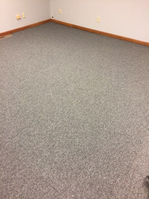 Office carpet installation by Greentown Flooring
